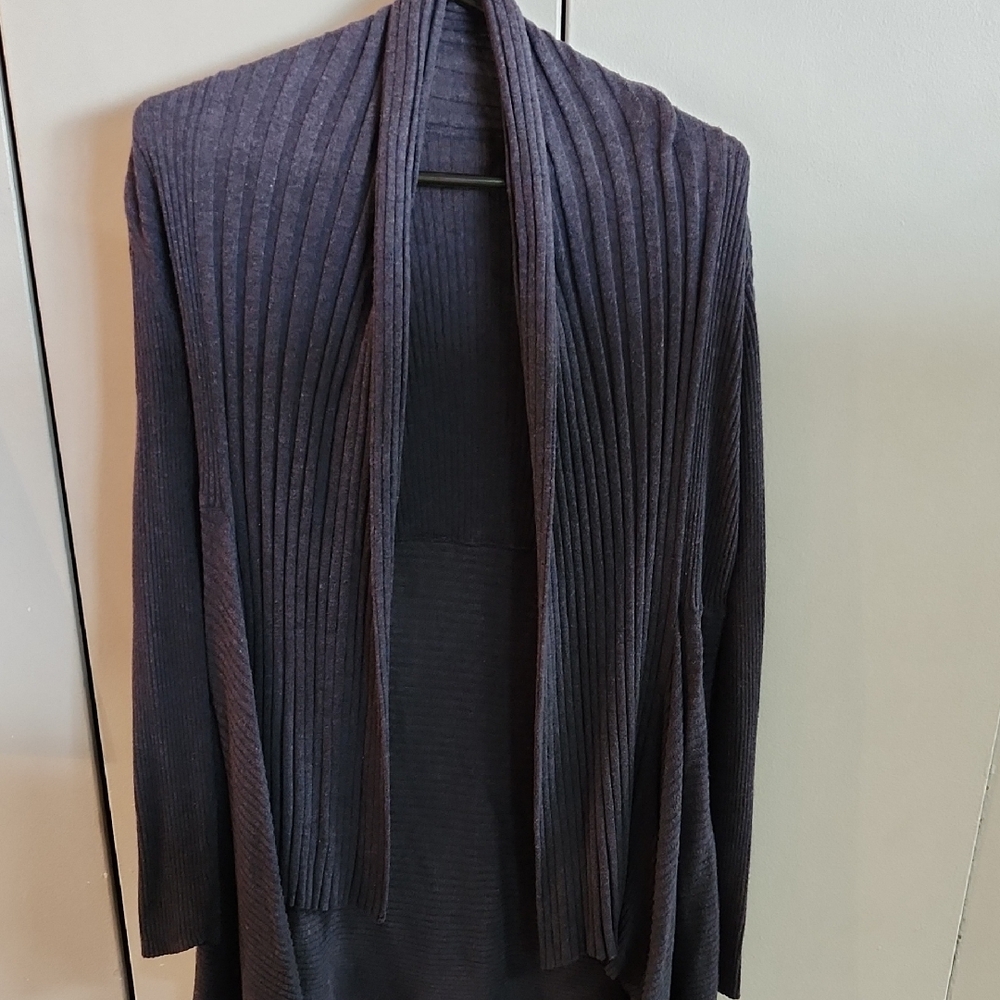 INC International Concepts Dark Blue Ribbed Cardigan